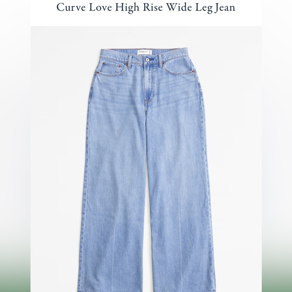 High waisted, wide leg Abercrombie jeans